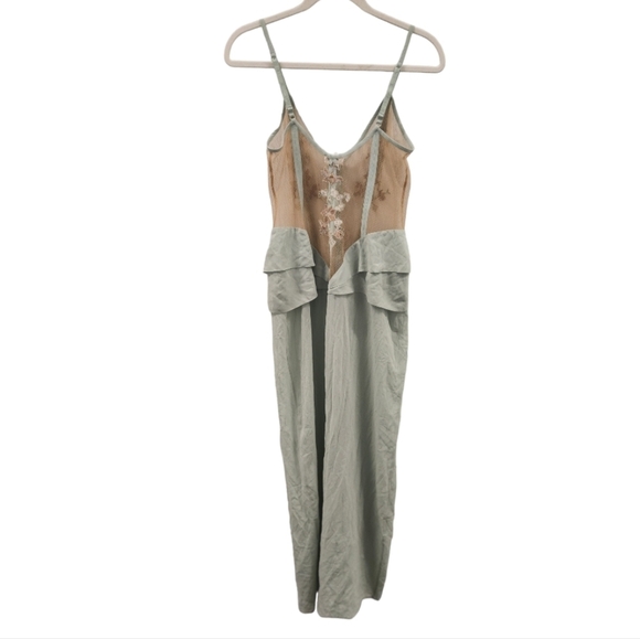 Black silk satin long nightgown with frastaglio - La Perla - UK